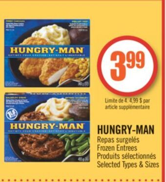 Pharmaprix Hungry-man frozen entrees offer
