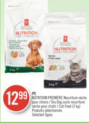 Pharmaprix Pc nutrition première dry dog or cat food (2 kg) offer