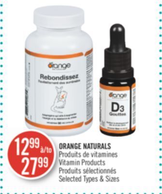 Pharmaprix Orange naturals vitamins products offer