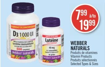 Pharmaprix Webber naturals vitamin products offer