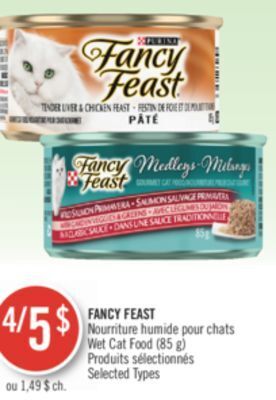 Pharmaprix Fancy feast wet cat food offer