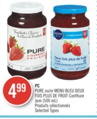 Pharmaprix Pc pure or blue menu deux jam offer