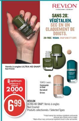 Pharmaprix Revlon ultra hd snap!nail enamel offer