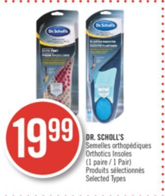 Pharmaprix Dr. scholl's orthotics insoles offer