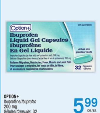 Uniprix Option+ ibuprofène/ibuprofen, gélules/capsules offer