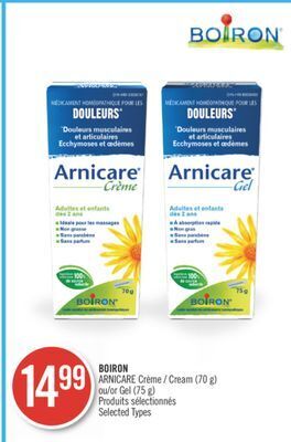 Pharmaprix Boiron arnicare cream (70 g) or gel (75 g) offer