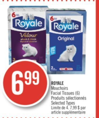 Pharmaprix Royale facial tissues offer