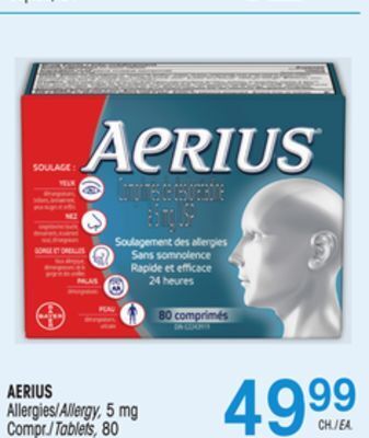 Uniprix Aerius allergies/allergy offer