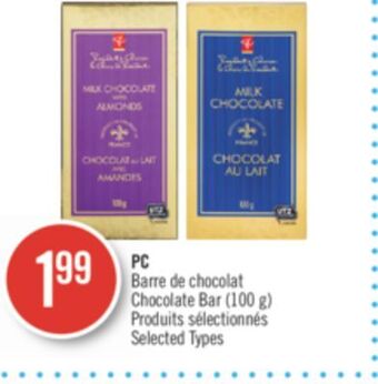 Pharmaprix Pc chocolate bar offer
