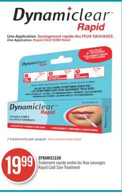 Pharmaprix Dynamiclear rapid cold sore treatment offer