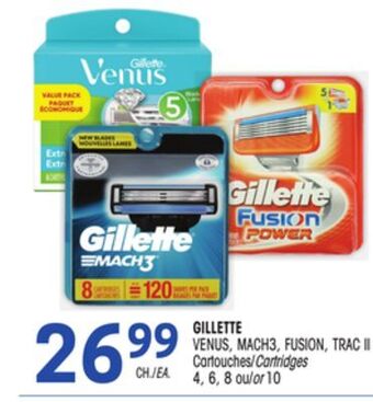 Uniprix Gillette venus, mach3, fusion, trac ii cartouches/cartridges offer