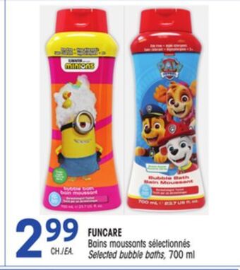 Uniprix Funcare bains moussants sélectionnés / selected bubble baths offer