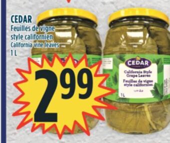 Marché Adonis Cedar feuilles de vigne offer
