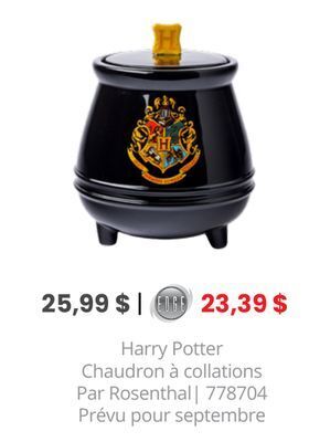 GameStop Chaudron à collations par rosenthal harry potter offer