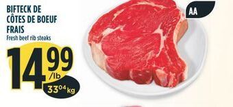 Marché Adonis Bifteck de côtes de boeuf frais offer