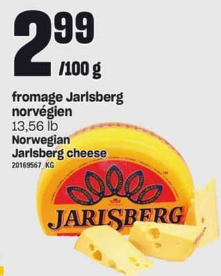 Provigo Fromage jarlsberg norvégien, 13,56 lb offer