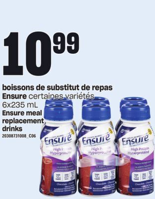 Provigo Boissons de substitut de repas ensure, 6x235 ml offer
