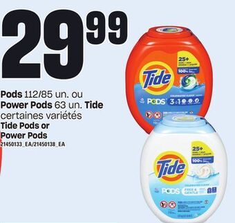 Provigo Pods, 112/85 un. ou power pods, 63 un. tide offer