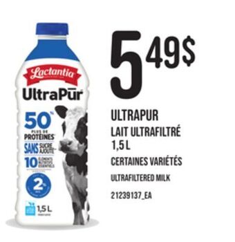 Ultrapur lait ultrafiltré, 1,5 l