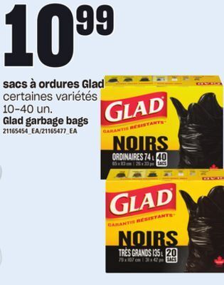 Provigo Sacs à ordures glad, 10-40 un offer