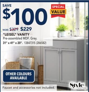 RONA Style selections 31 x 41 x 20 leisel vanity offer