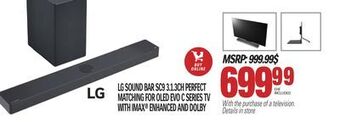 Centre Hi-Fi Lg sound bar sc9 3.1.3ch perfect matching for oled evo c series tv with imax enhanced and dolby offer
