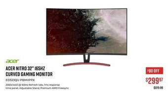 Canex Acer nitro 32 165hz curved gaming monitor offer