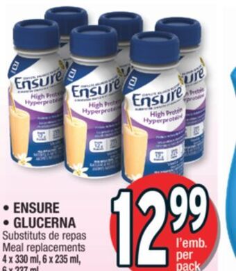 Jean Coutu Ensure, glucerna meal replacements offer