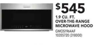 RONA Frigidaire gallery 1.9 cu. ft. over-the-range microwave hood offer