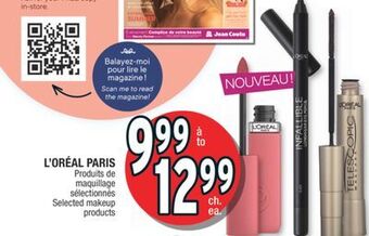 Jean Coutu L'oréal paris selected makeup products offer
