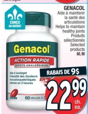 Jean Coutu Genacol helps to maintain healthy joints offer
