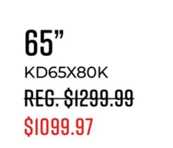 Canex Sony 65 4k smart tv x80k series offer