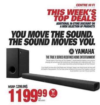 Centre Hi-Fi Yamaha the true x series redefines home entertainment offer
