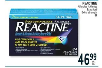 Jean Coutu Reactine allergy extra strength offer