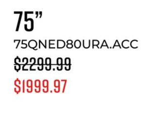 Canex Lg 75 4k smart tv qned80ura series offer