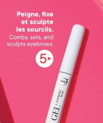 Jean Coutu Looky brow gel combs, sets, and sculpts eyebrows offer
