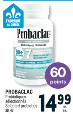 Jean Coutu Probaclac selected probiotics offer