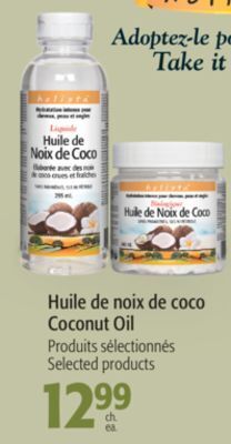 Jean Coutu Holista coconut oil selected products offer