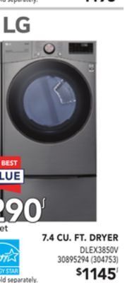 Réno Dépôt Lg 7.4 cu. ft. dryer offer
