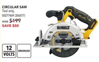 Réno Dépôt Dewalt circular saw offer
