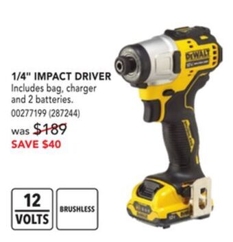 Réno Dépôt Dewalt 1/4 impact driver offer