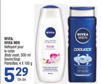 Uniprix Nivea, nivea men nettoyant pour le corps body wash, 500 ml savon/soap pains/bars offer