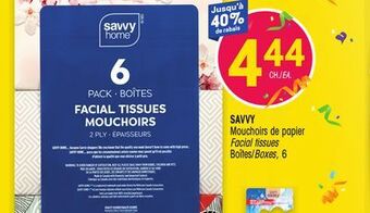Uniprix Savvy mouchoirs de papier facial tissues boîtes/boxes offer