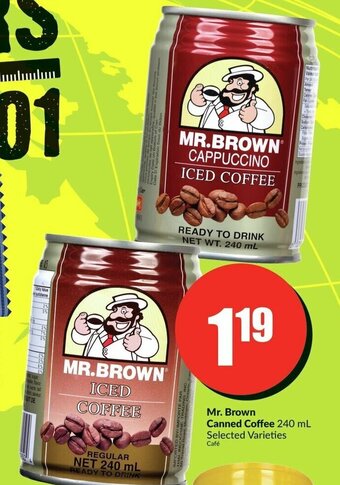 FreshCo Mr. Brown Canned Coffee 240 mL offer