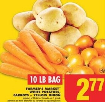 No Frills FARMER'S MARKET WHITE POTATOES, YELLOW ONION offer