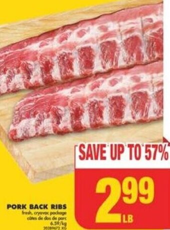No Frills PORK BACK RIBS offer