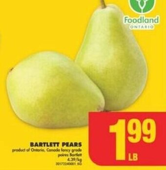 No Frills BARTLETT PEARS offer