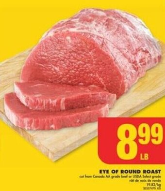 No Frills EYE OF ROUND ROAST offer