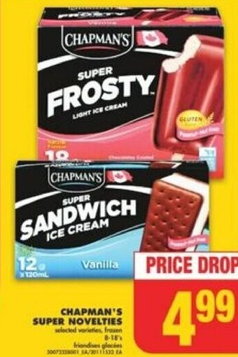 No Frills CHAPMAN'S SUPER NOVELTIES offer