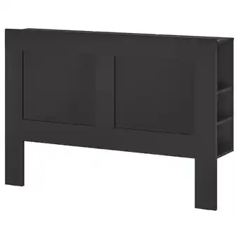 IKEA Brimnes headboard with storage compartment, black, queen offer